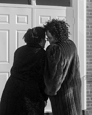 Two women in fur coats