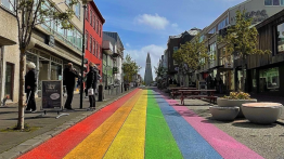 Photo of Rainbow Road in Iceland, taken by Irene Choi ME'24.