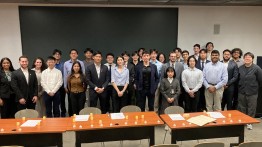 Group photo of students at the Cooper Union 2024 Tau Beta Pi chapter induction ceremony with over twenty students.