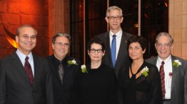 From left: President Jamshed Bharucha, Lee Skolnick, Carin Goldberg, John Leeper, Lisa Fischetti, Morton Lippmann