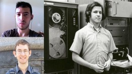 Clockwise from right: Howard Flagg at The Cooper Union c. 1974, Eli Friedman and Alex Serrano