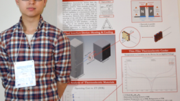 Peter Zhao (ChE'20) with his Research Poster