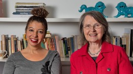 Nada Ayad and Anne Griffin in Griffin's office, 2020. Photos by Joao Enxuto/The Cooper Union