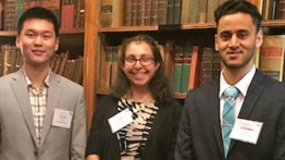 Scholarship recipients William Yang CE'19, April Mintz CE' 19, Mohammed Hossain CE'19