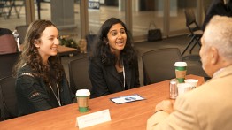 Mary Dwyer and Anushree Sreedhar at the Collegiate Inventors Competition