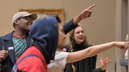 Johnathan Wilborn, left and Annika Finne, right at the Met museum. Photo by Joao Enxuto / The Cooper Union