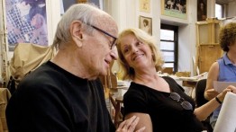 Jean Marcellino with The Painting Group’s co-founder Aaron Shikler.