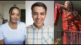 Danena Thompson, Jacob Khalili, and Innua Robinson, new members of the Cooper community