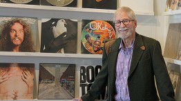 John Berg at his Guild Hall exhibition. Photo by Durrell Godfrey