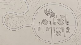 A Ferris wheel detail of a plan designed by Zhenni Zhu