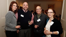 Major Gifts Officer Elizabeth Rivera, Associate Dean of Students Chris Chamberlain, Michael Kramer and Joan McCabe