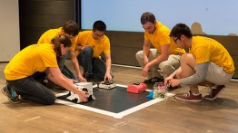 Gearing up for the 2016 robot sumo battle. Photo by Joao Enxuto/The Cooper Union