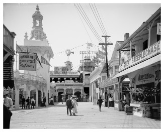 South End of Bowery, Coney Island, N.Y. c1903. Detroit Publishing Co. (Publisher). Library of Congress, Prints & Photographs Online Catalog.