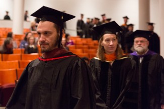 Faculty enter the Great Hall