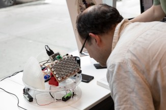 "Hear Here" generates a cone of sound aimed at one individual, and can track their movements