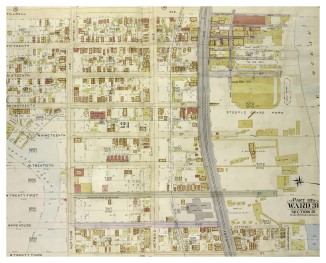 Brooklyn, Vol. 7, Double Page Plate No. 29. 1907. Atlas of the Borough of Brooklyn, City of New York. E. Belcher Hyde Map Company (Publisher). The Lionel Pincus and Princess Firyal Map Division, New York Public Library Digital Collections.