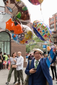 A proud father celebrated in style.