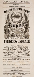 Union Republican Ticket, 1863, Boston. Courtesy American Antiquarian Society