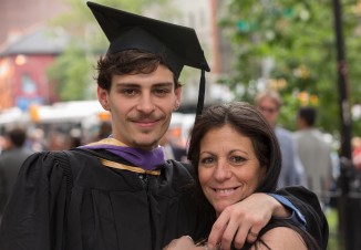 Joseph Parrella AR'17 with his mother, Gina