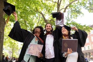 Omar Wiseman, Digby Clark Martinek, and Mavis Figuls of the School of Art