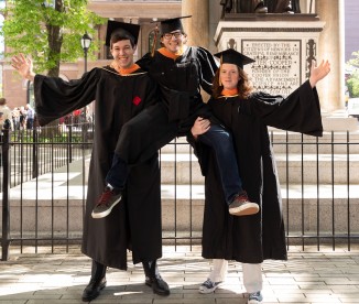 Members of the electrical engineering graduating class Karol Wadolowski, Brian Frost-LaPante, and Nikola Janjusevic