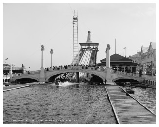 Shooting the Chutes, Dreamland Park, Coney Island, N.Y. c1905. Detroit Publishing Co. (Publisher). Library of Congress, Prints & Photographs Online Catalog.