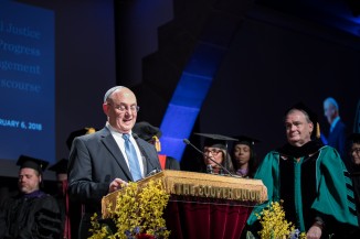 Rabbi Andrew Klein gives the invocation