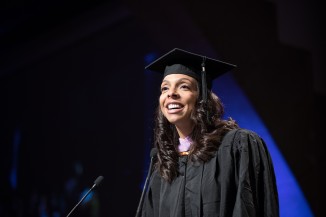 Inauguration speaker Jean Brownhill AR'00, the founder of Sweeten