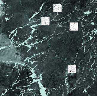 North central Gujarat’s settlement pattern along the seasonal rivers and streams traversing its gently undulating alluvial plains. During the monsoons, rainfall and floodwaters were harnessed for growing crops. 