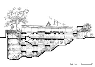 At Khodiyar maata vaav, staircases have been added for temple visitors. The well’s open shafts are covered by concrete slabs that block access to its lower levels. The stepwell is hardly recognizable until one approaches the well shaft, which although u