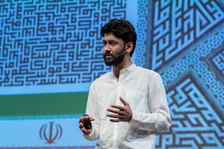 Presenter Shiva Nallaperumal talked about a "Typographic Labyrinth"