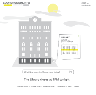 Cooper Union Info Front End Design